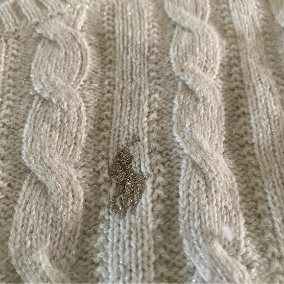 Ralph Lauren Viscose Wool Blend Cable Sweater Girls - Picture 3 of 6